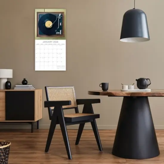 2026 Square Wall Calendar, Retro, 16-Month Lifestyles Theme with 180 Reminder Stickers (12x12 In) image {1}