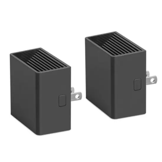 DORESshop 2-Pack 1W Plug-in Amber Square Wall Night Lights, Up & Down Illumination, Modern Bedroom or Hallway Accent image {8}