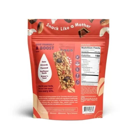 Oat Mama Lactation Bars - Chocolate Almond Coconut - 6.35oz/5ct image {7}