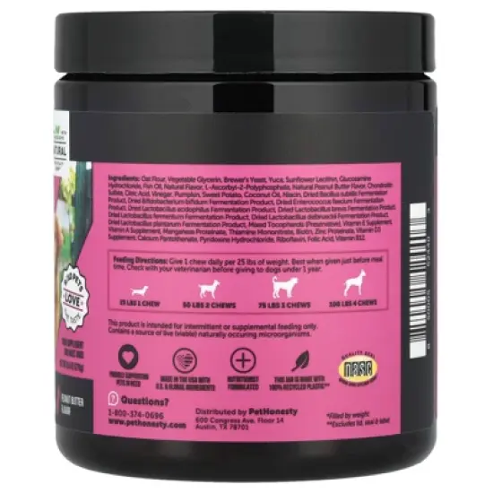 Pet Honesty Dog Multivitamin - 10 in 1 Dog Vitamins for Health & Heart - Fish Oil, Glucosamine, Probiotics, Omega Fish Oil - Dog Vitamins and image {2}
