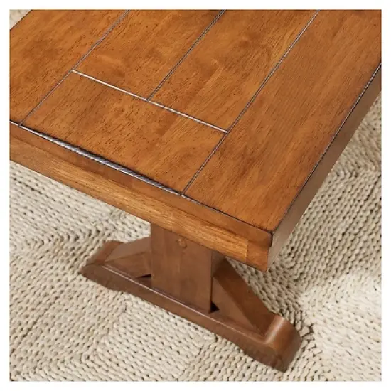 60" Trestle Leg Wood Dining Kitchen Bench - Saracina Home image {2}