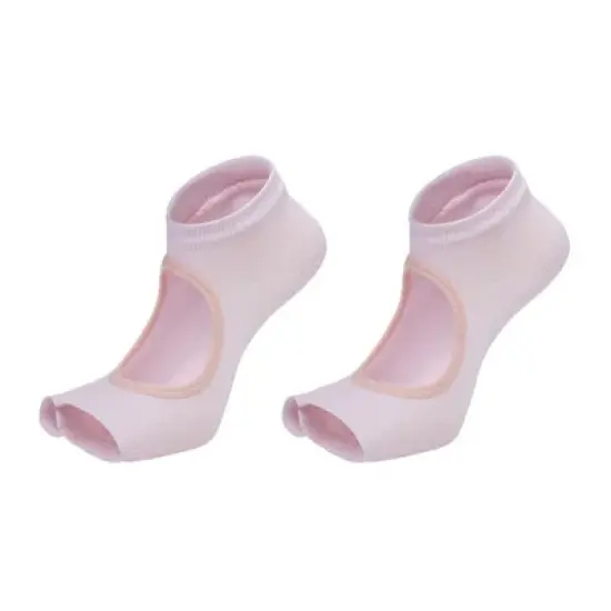 Anna-Kaci Women's Open Toe Yoga Socks with Anti-Slip Grip Sole Breathable Fabric for Barre and Pilates 2-Pack image {10}