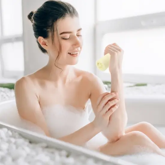 Unique Bargains Natural Shower Loofah Sponge Beige 3.94" 3 Pcs image {4}