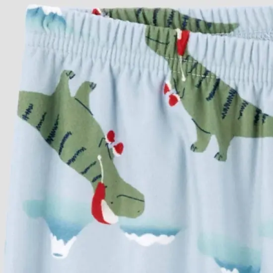 Carter's Just One You&reg; Toddler Boys' Festive Dino Pajama Set - Green/Blue  image {2}