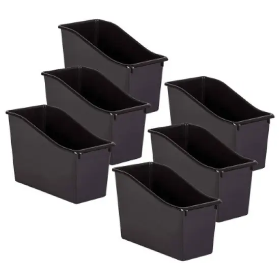 Teacher Created Resources&reg; Black Plastic Book Bin, Pack of 6 image {3}
