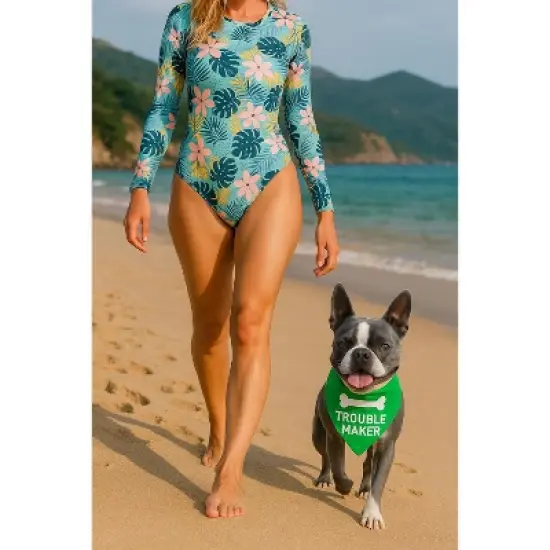 Parisian Pet 'Trouble Maker' Bandana for Dogs & Cats - Fun, Comfortable, Trendy Green Pet Fashion Accessory-Saint Patrick's Day image {5}