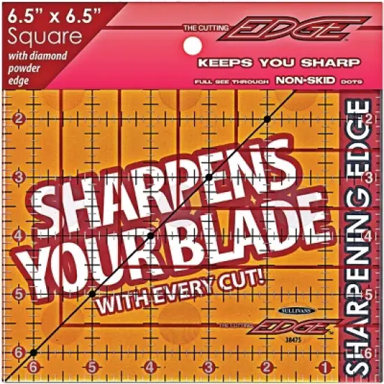 Sullivans The Cutting EDGE Clear Ruler-6-1/2"X6-1/2" image {1}