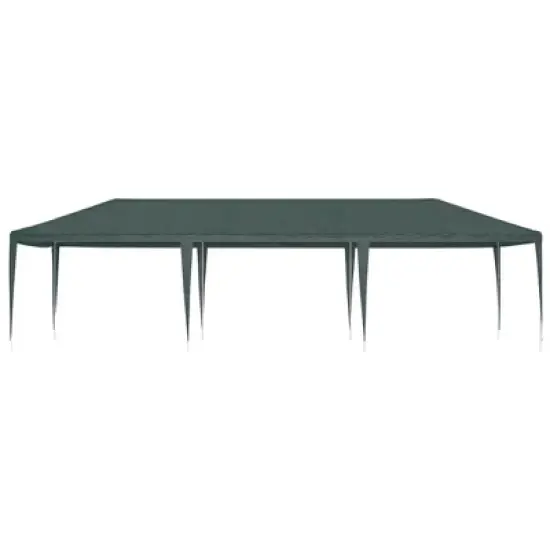 vidaXL Professional Outdoor Party Tent 13.1'x29.5' with Water-Resistant and UV-Resistant Polyethylene Cover and Rust-Resistant Steel Frame in Green image {2}
