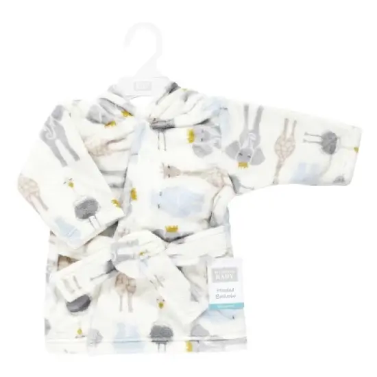 Hudson Baby Plush Animal Face Bathrobe, Royal Safari, 0-9 Months image {1}