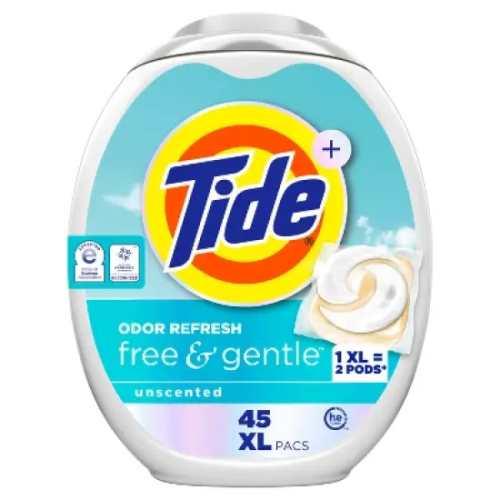 Tide Odor Refresh Power Pods Laundry Detergent - Free & Gentle - 45ct image {11}