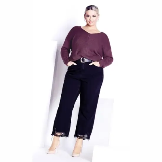 Women's Plus Size Primrose Sweater - purple | AVENUE image {1}