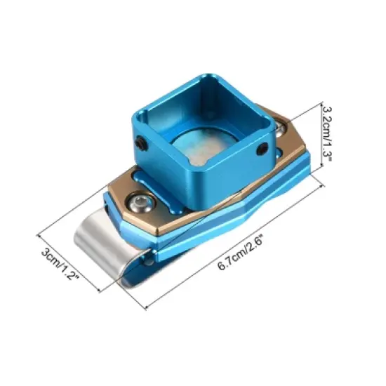 Unique Bargains Aluminum Billiard Magnetic Chalk Holder with Belt Clip image {1}