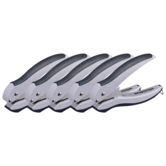 Bostitch EZ Squeeze&trade; 1-Hole Punch, Gray, Pack of 5 image {7}