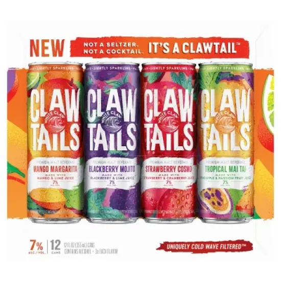 White Claw Hard Seltzer Clawtails Variety Flavored Alcoholic Beverages - 12pk/12 fl oz Cans image {11}