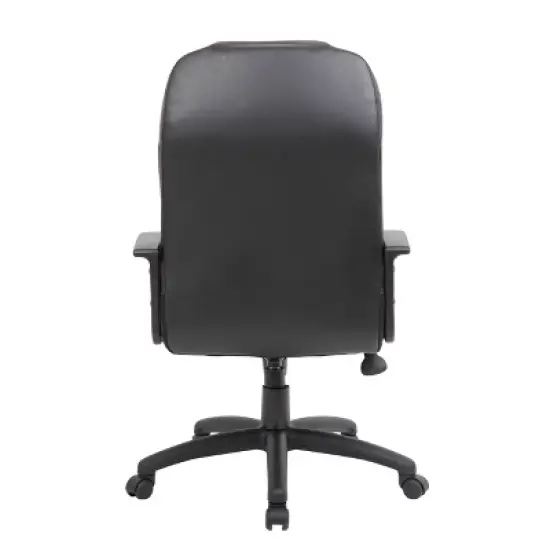 High Back Leather Plus Chair Black - Boss Office Products image {3}