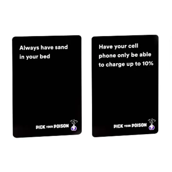 Pick Your Poison Card Game - The "What Would You Rather Do?" Party Game [All Ages/Family Edition] image {4}