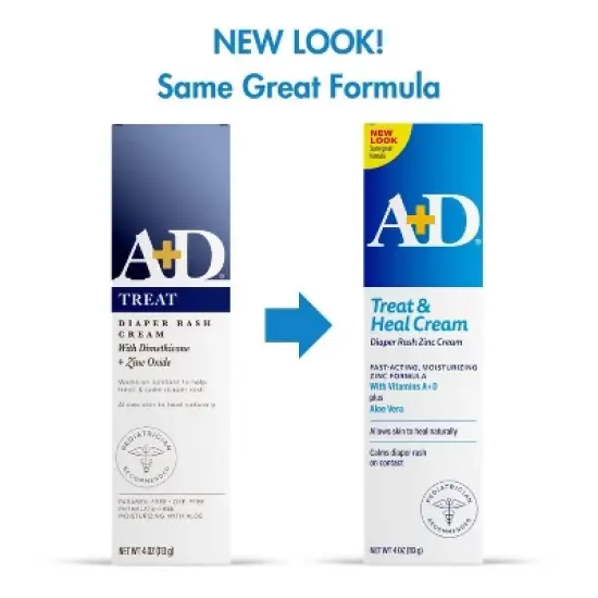 A+D Zinc Oxide Diaper Rash Cream - 4oz image {2}