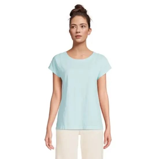 Lands' End Women's Short Sleeve Slub Wedge T-Shirt image {1}