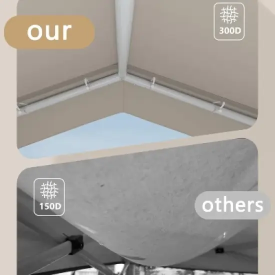 GustoWave Outdoor 10'x10' Waterproof Oxford Fabric Canopy Tent for Weddings image {4}