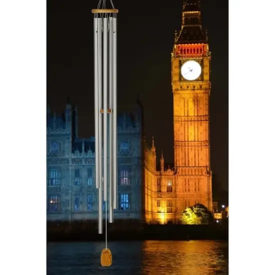 Woodstock Wind Chimes Signature Collection, Chimes of Westminster, 57''Silver Wind Chime WWS image {1}