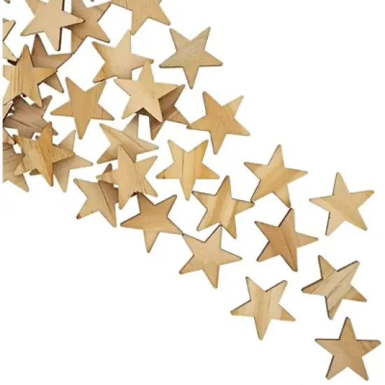 Bright Creations 100-Pack Unfinished Wood Star Cutout Pieces for DIY Crafts, 1 Inch image {7}