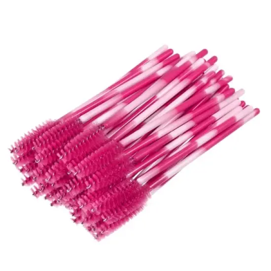 Unique Bargains Colored Mascara Wands Eyelash Eye Lash Brush Makeup Applicators Kit Plastic 50Pcs image {8}