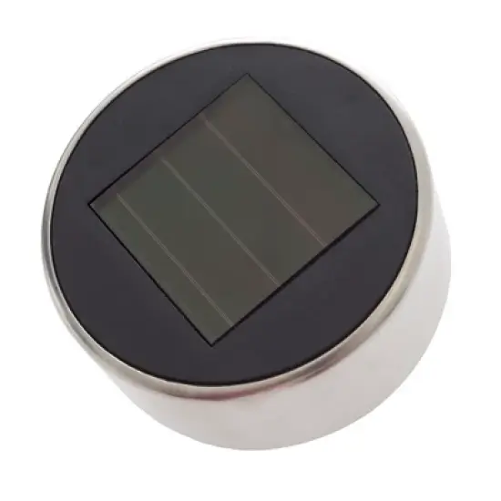 Nature Spring Solar Mosaic Battery-Operated Stainless Steel LED Light for Outdoor Landscapes, Patios, and Pathways - Gray image {2}