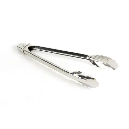 Better Houseware 9-In. Stainless Steel Tongs with Lock in Silver image {4}