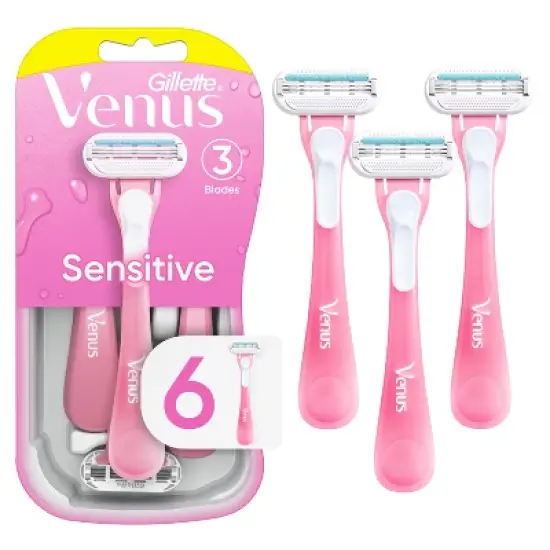 Venus Sensitive Women's Disposable Razors - 6ct image {7}