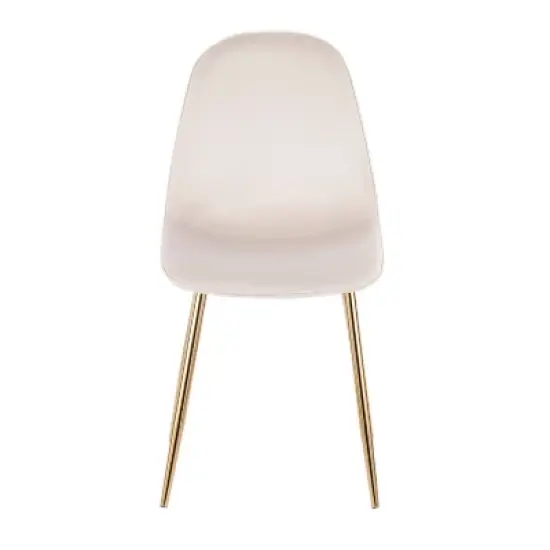 Set of 2 Pebble Contemporary Dining Chairs Gold/Cream - LumiSource image {5}