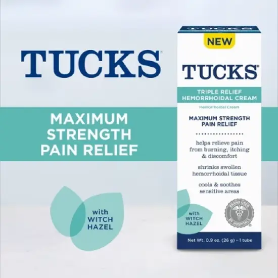 Tucks Triple Relief Hemorrhoid Treatment Cream - 0.9oz image {4}