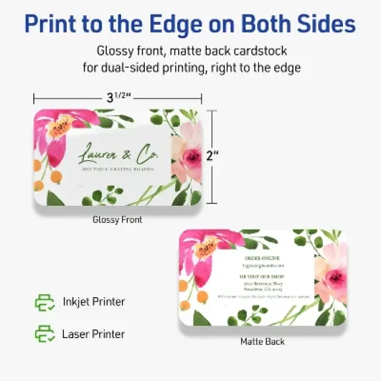 Avery 2" x 3-1/2" Rounded Corner Cards, Glossy White, 400ct image {5}