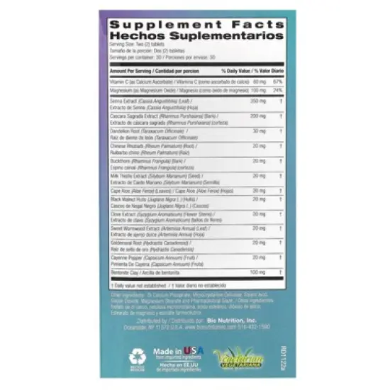 Bio Nutrition Total Colon Wellness, 60 Tablets image {1}