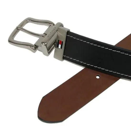 Tommy Hilfiger Men's Reversible Belt with Contrast Stitch image {3}