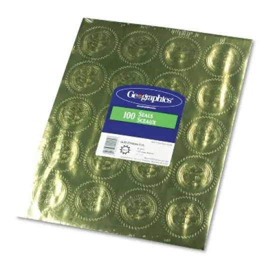 Geographics Gold Foil Embossed "Official Seal of Excellence" Seals 100/Pack 20014 image {1}