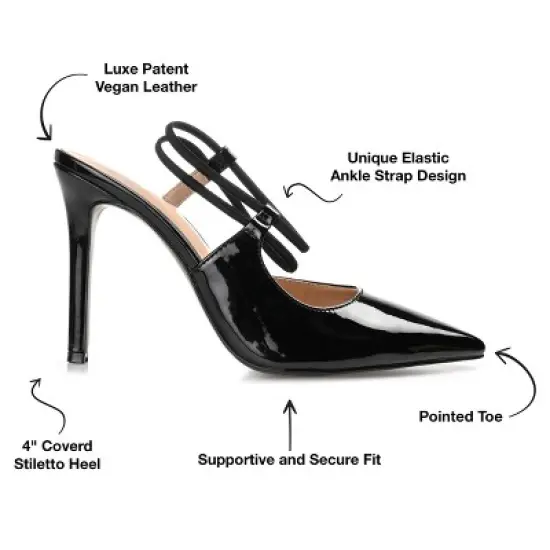 Journee Collection Womens Gracelle Pull On High Stiletto Pointed Toe Pumps image {7}