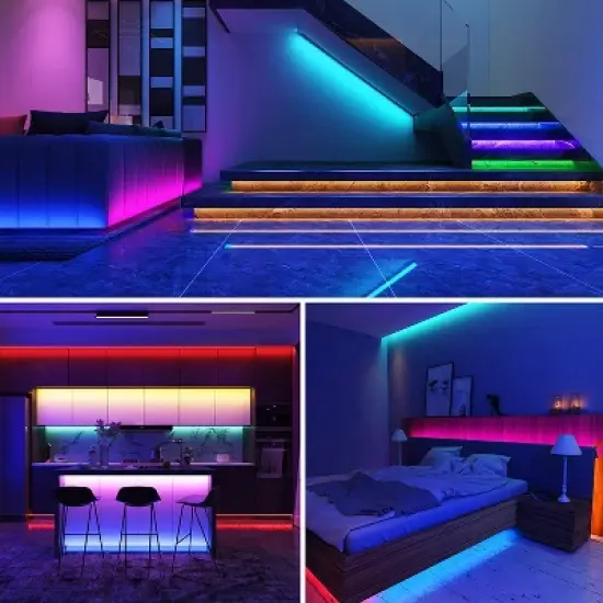 Emerald LED Multi-Color, Color-Changing Light Strips for Bedrooms, Living Room, Outdoor Patio, and Office image {8}