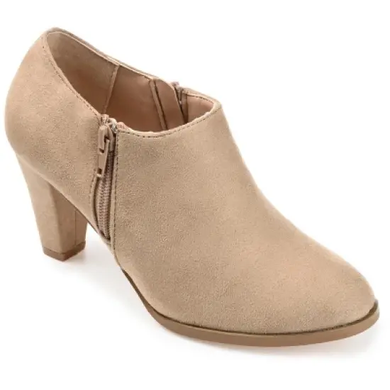 Journee Collection Womens Sanzi Comfort Insole Inside Zip Block Heel Booties image {13}