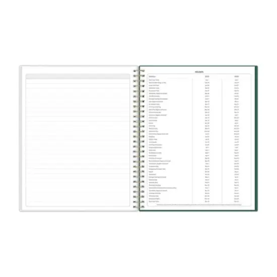 Blue Sky 8"x10" 2025-2026 Weekly/Monthly Spiral Planner Smooth Frosted Sammie Green image {8}