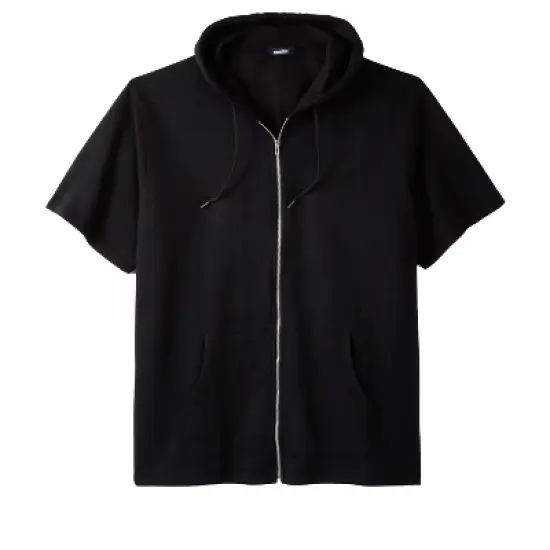 KingSize Men's Big & Tall Short Sleeve Full Zip Hoodie image {3}