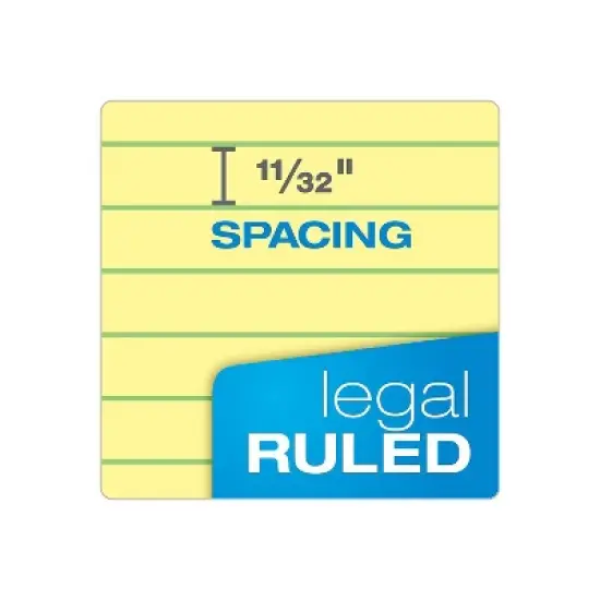 Ampad Gold Fibre Pads 8 1/2 x 14 Canary 50 Sheets Dozen 20030 image {3}