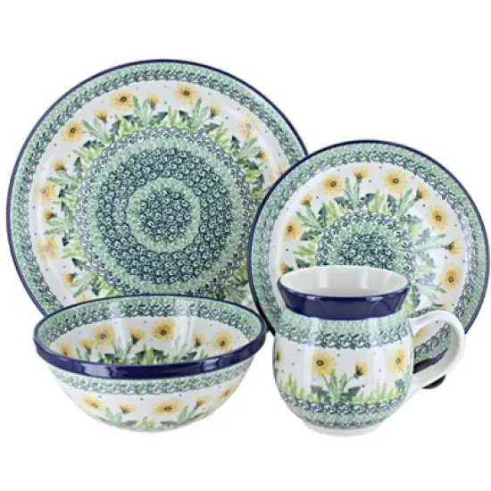 Blue Rose Polish Pottery Ceramika Artystyczna Dinnerware (4 PC) image {11}