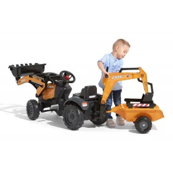 Case Construction Pedal Backhoe With Rear Excavator And Trailer FA967N image {2}