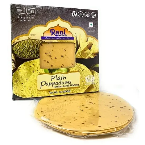 Rani Brand Authentic Indian Foods | Pappadums Plain Papad image {2}