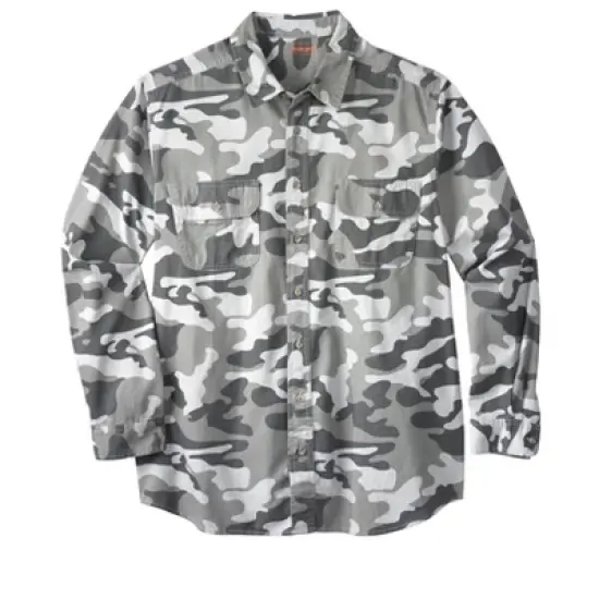 Boulder Creek by KingSize Men's Big & Tall  Long Sleeve Denim and Twill Shirt image {12}