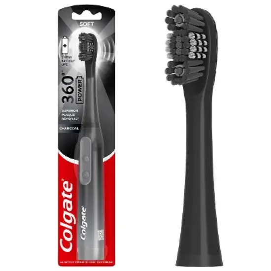 Colgate 360 Charcoal Battery Powered Toothbrush Soft - 1ct image {13}