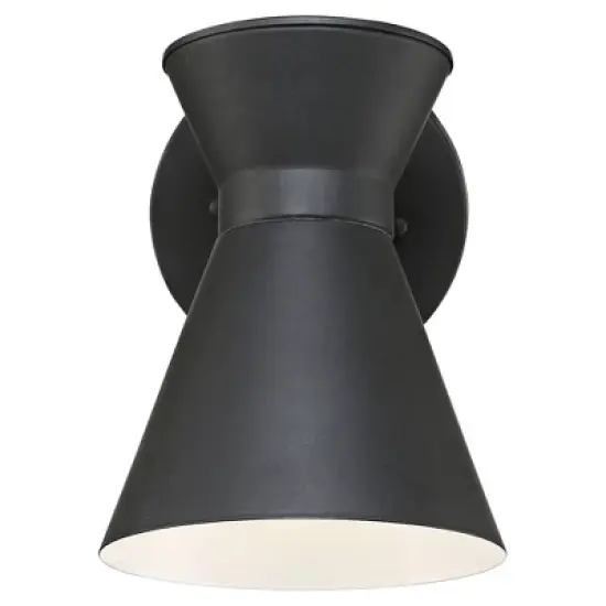 John Timberland Vance Modern Outdoor Wall Light Fixtures Set of 2 Black LED Dark Sky Swivel Head 8" for Post Exterior Barn Deck House image {7}