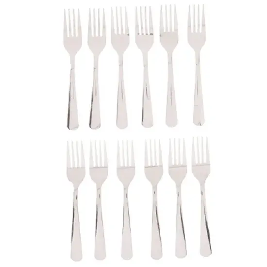 Winco Windsor Dinner Fork, Lightweight 18-0 Stainless Steel, Pack of 12 image {3}