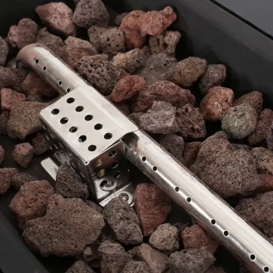 Langton Rectangular 40" Light Weight Concrete Gas Fire Pit Dark Gray - Christopher Knight Home image {2}