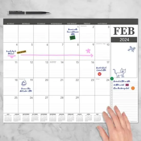 TF Publishing 2024 Monthly Desk Pad Blotter Calendar 12"x17" Professional image {1}